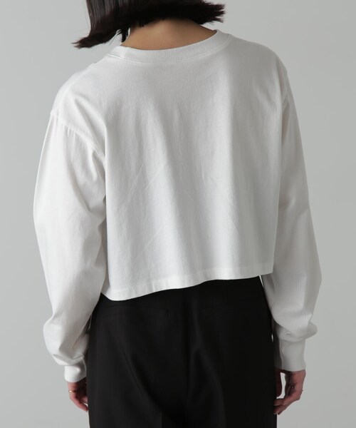 FREE'S MART（フリーズマート）の「◆フロッキープリントロングＴシャツ（Tシャツ/カットソー・レディース・ホワイト/ホワイト系その他/ベージュ系その他/ベージュ・FREE）」の11枚目の写真