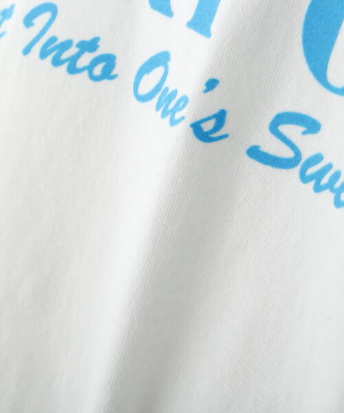 FREE'S MART（フリーズマート）の「◆フロッキープリントロングＴシャツ（Tシャツ/カットソー・レディース・ホワイト/ホワイト系その他/ベージュ系その他/ベージュ・FREE）」の14枚目の写真