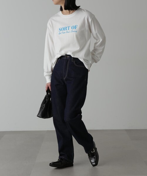 FREE'S MART（フリーズマート）の「◆フロッキープリントロングＴシャツ（Tシャツ/カットソー・レディース・ホワイト/ホワイト系その他/ベージュ系その他/ベージュ・FREE）」の17枚目の写真