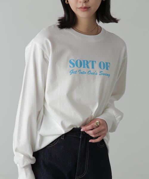 FREE'S MART（フリーズマート）の「◆フロッキープリントロングＴシャツ（Tシャツ/カットソー・レディース・ホワイト/ホワイト系その他/ベージュ系その他/ベージュ・FREE）」の19枚目の写真