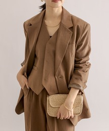 RIVE DROITE | セットアップ対応/リネンコットンオーバーサイズジャケット(テーラードジャケット)
