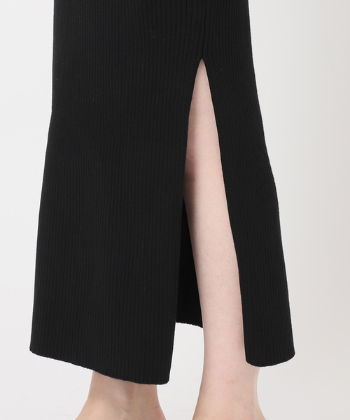 【美品】　Noble ノーブル　ナロータイトスリットニットワンピース Noble（ノーブル）の「《追加》ナロータイトスリットニット
