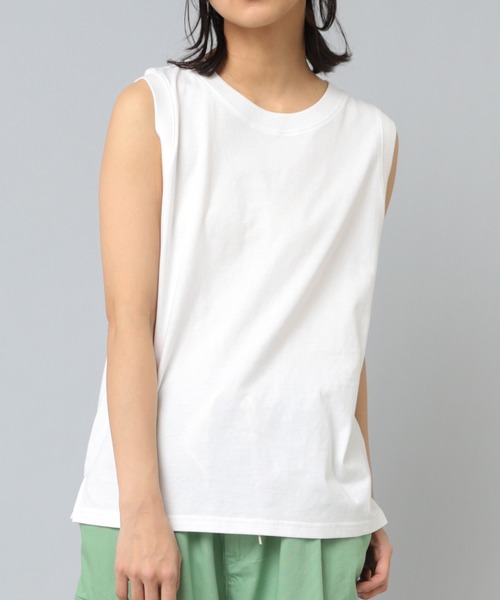 RNA-N（アールエヌエーエヌ）の「M2204 ＢＡＳＩＣタンクトップ（タンクトップ・レディース・チャコール/ベージュ/オフホワイト/杢グレー・MEDIUM）」の2枚目の写真