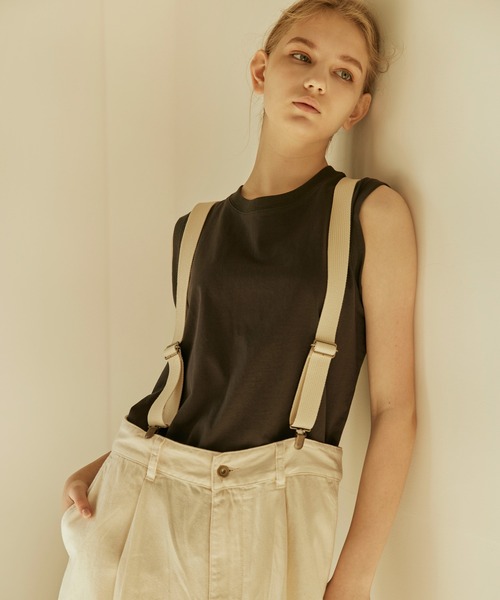 RNA-N（アールエヌエーエヌ）の「M2204 ＢＡＳＩＣタンクトップ（タンクトップ・レディース・チャコール/ベージュ/オフホワイト/杢グレー・MEDIUM）」の4枚目の写真