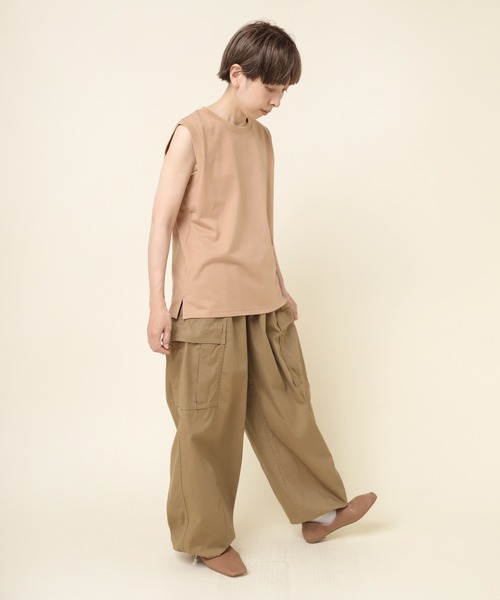 RNA-N（アールエヌエーエヌ）の「M2204 ＢＡＳＩＣタンクトップ（タンクトップ・レディース・チャコール/ベージュ/オフホワイト/杢グレー・MEDIUM）」の8枚目の写真