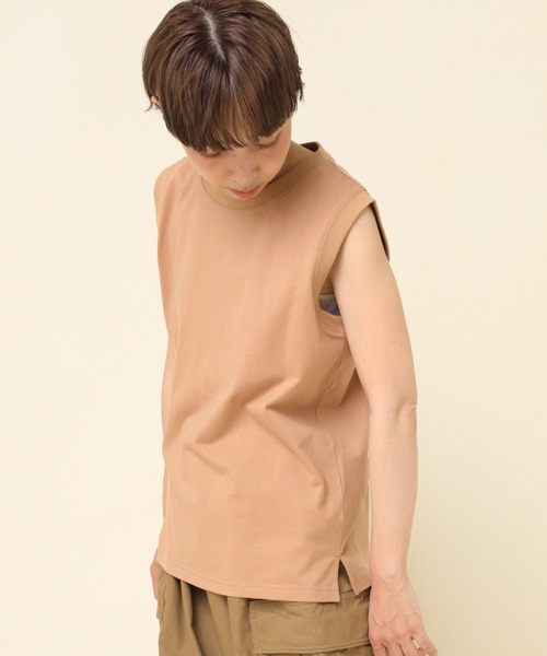 RNA-N（アールエヌエーエヌ）の「M2204 ＢＡＳＩＣタンクトップ（タンクトップ・レディース・チャコール/ベージュ/オフホワイト/杢グレー・MEDIUM）」の5枚目の写真
