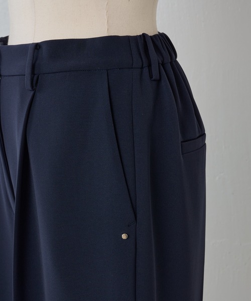 BEARDSLEY(ビアズリー)の「《LIVETART》ダブルクロスタックパンツ(スラックス・レディース・ネイビー/ブラック・FREE)」の17枚目の写真