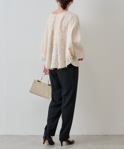 BEARDSLEY(ビアズリー)の「《LIVETART》ダブルクロスタックパンツ(スラックス・レディース・ネイビー/ブラック・FREE)」の11枚目の写真