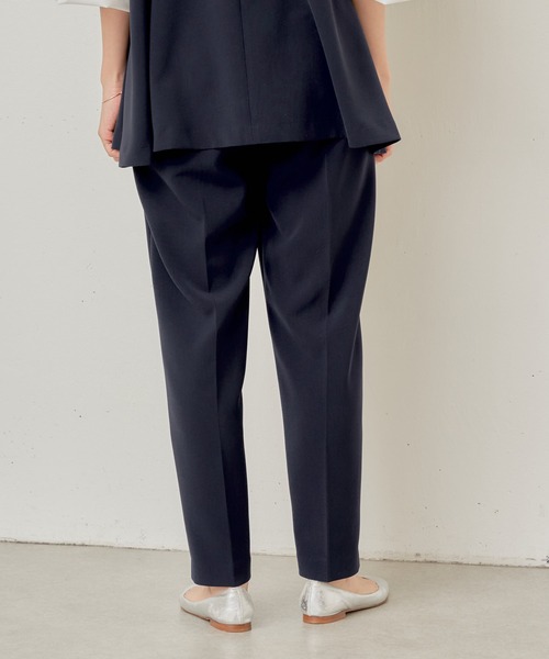 BEARDSLEY(ビアズリー)の「《LIVETART》ダブルクロスタックパンツ(スラックス・レディース・ネイビー/ブラック・FREE)」の19枚目の写真