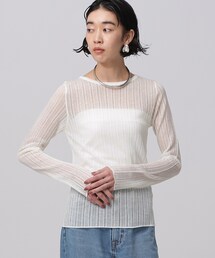 GALLEST | 針抜きシアーリブニット(Tシャツ/カットソー)