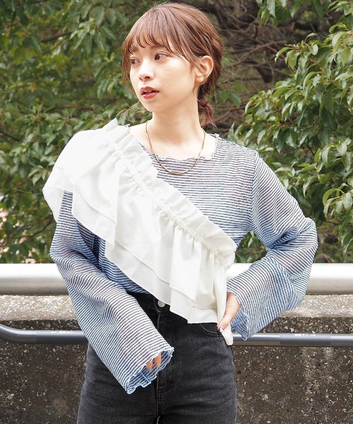 tiptop（ティップトップ）の「【選べる2タイプ】フリル付け衿ベルト（付け襟・レディース・オフホワイト/ブラック/ホワイト系その他/ブラック系その他・FREE）」の5枚目の写真