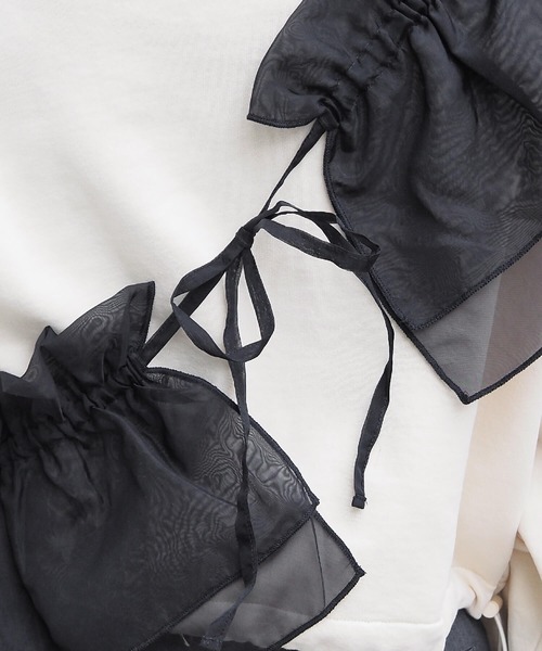 tiptop（ティップトップ）の「【選べる2タイプ】フリル付け衿ベルト（付け襟・レディース・オフホワイト/ブラック/ホワイト系その他/ブラック系その他・FREE）」の12枚目の写真