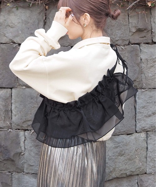 tiptop（ティップトップ）の「【選べる2タイプ】フリル付け衿ベルト（付け襟・レディース・オフホワイト/ブラック/ホワイト系その他/ブラック系その他・FREE）」の20枚目の写真