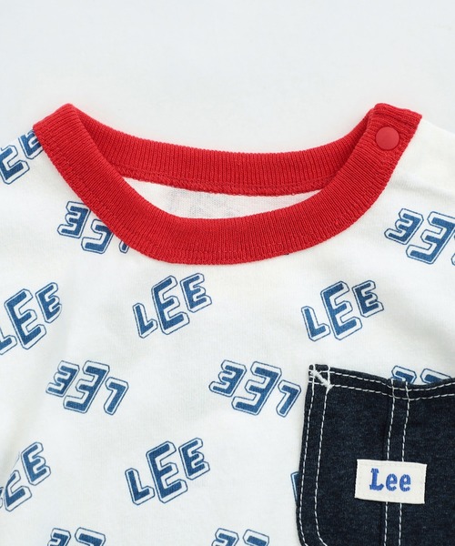 Lee（リー）の「Lee/リー【80cm】ベビー Leeロゴ 総プリント ショートスリーブロンパース（ロンパース・キッズ・ホワイト/ミント・80）」の5枚目の写真