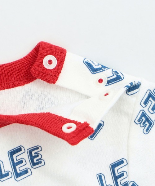Lee（リー）の「Lee/リー【80cm】ベビー Leeロゴ 総プリント ショートスリーブロンパース（ロンパース・キッズ・ホワイト/ミント・80）」の6枚目の写真