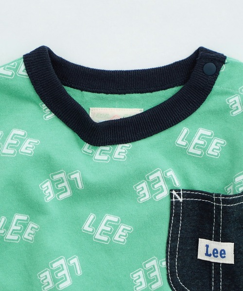 Lee（リー）の「Lee/リー【80cm】ベビー Leeロゴ 総プリント ショートスリーブロンパース（ロンパース・キッズ・ホワイト/ミント・80）」の9枚目の写真