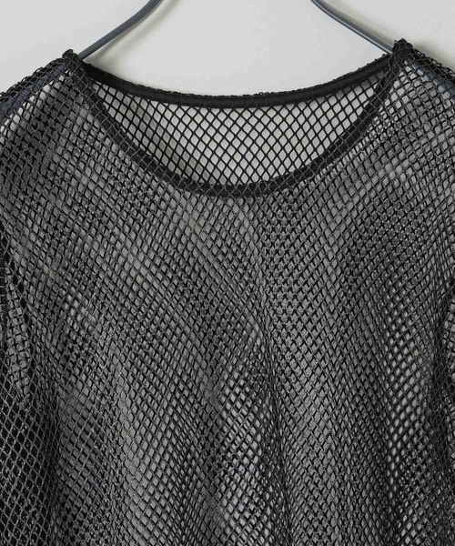 JEANASIS(ジーナシス)の「ハクメッシュLS TEE/112817(Tシャツ/カットソー・レディース・ホワイト/ブラック・FREE)」の4枚目の写真