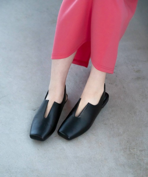 bohmal（ボマール）の「Ｖカットスクエアトゥフラットパンプス（パンプス・レディース・ゴールド/シルバー/ブラック・23.5cm/23.0cm/24.5cm/24.0cm）」の7枚目の写真