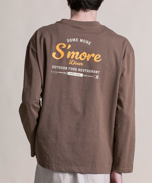S'more(スモア)の「s'more diner long sleeve T-shirt ( スモアダイナーロングスリーブTシャツ )(Tシャツ/カットソー・レディース・ブラウン/ベージュ/ホワイト・X-LARGE/LARGE/MEDIUM/SMALL)」の1枚目の写真