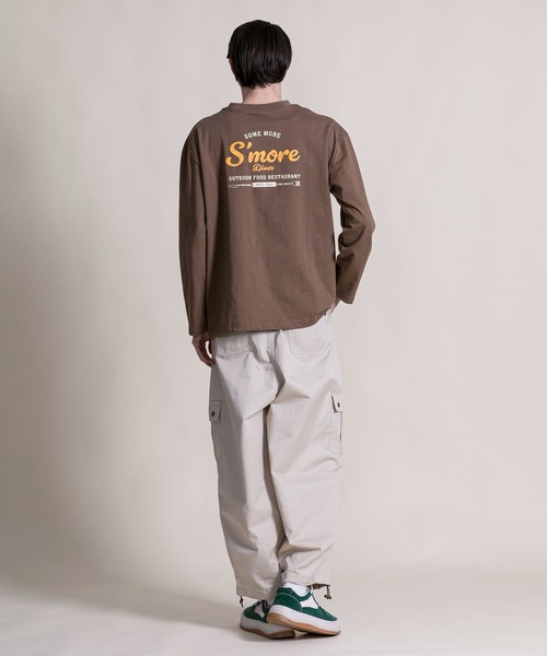 S'more(スモア)の「s'more diner long sleeve T-shirt ( スモアダイナーロングスリーブTシャツ )(Tシャツ/カットソー・レディース・ブラウン/ベージュ/ホワイト・X-LARGE/LARGE/MEDIUM/SMALL)」の4枚目の写真