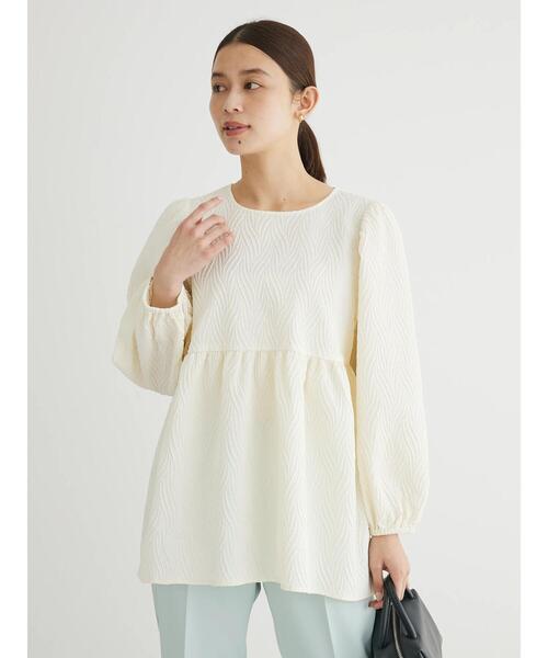 ELENCARE DUE（エレンカーレデュエ）の「・ELENCARE　DUE　フクレジャカードブラウス（シャツ/ブラウス・レディース・グレイッシュベージュ/アイボリー/ブラック/サックスブルー・FREE）」の20枚目の写真