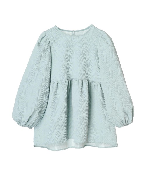 ELENCARE DUE（エレンカーレデュエ）の「・ELENCARE　DUE　フクレジャカードブラウス（シャツ/ブラウス・レディース・グレイッシュベージュ/アイボリー/ブラック/サックスブルー・FREE）」の4枚目の写真