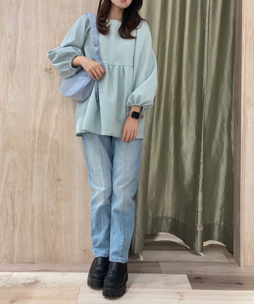 ELENCARE DUE（エレンカーレデュエ）の「・ELENCARE　DUE　フクレジャカードブラウス（シャツ/ブラウス・レディース・グレイッシュベージュ/アイボリー/ブラック/サックスブルー・FREE）」の17枚目の写真