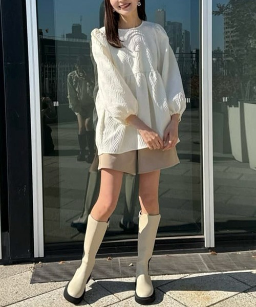 ELENCARE DUE（エレンカーレデュエ）の「・ELENCARE　DUE　フクレジャカードブラウス（シャツ/ブラウス・レディース・グレイッシュベージュ/アイボリー/ブラック/サックスブルー・FREE）」の11枚目の写真