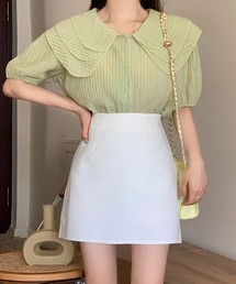 【URGE:】 台形カラーミニスカート