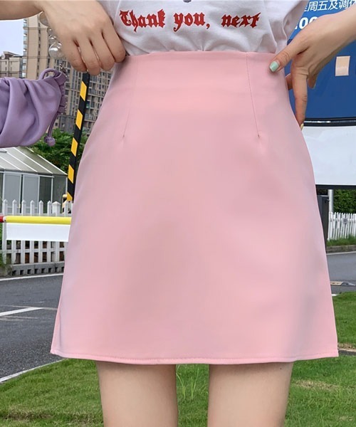 urge:(アージコロン )の「【URGE:】 台形カラーミニスカート(スカート・レディース・カーキ/イエロー/ホワイト/ブラック/ピンク/グリーン/テラコッタ・LARGE/MEDIUM/X-LARGE/SMALL)」の9枚目の写真