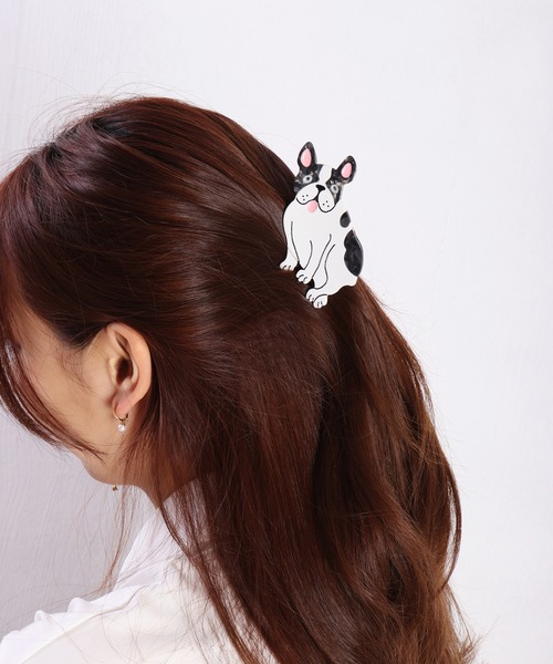 WESTSEA（ウエストシー）の「アニマルモチーフ　ヘアクリップ（バレッタ/ヘアクリップ・レディース・ベージュ/イエロー/ブラウン/ホワイト/ベージュ系その他/ブラック×ホワイト/ライトブルー/ブラック/イエロー系その他/ホワイト×ブラック・FREE）」の11枚目の写真