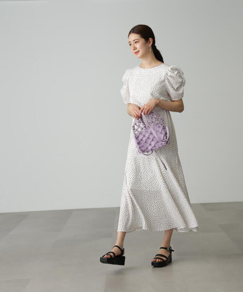 FREE'S MART（フリーズマート）の「◇【3サイズ展開XS-M】ボリュームスリーブマーメイドワンピ―ス【低身長サイズ有】（ワンピース・レディース・イエロー系その他/パープル系その他/ホワイト系その他/ブラック系その他・MEDIUM/SMALL/X-SMALL）」の20枚目の写真