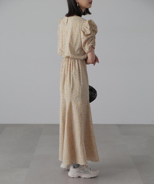 FREE'S MART（フリーズマート）の「◇【3サイズ展開XS-M】ボリュームスリーブマーメイドワンピ―ス【低身長サイズ有】（ワンピース・レディース・イエロー系その他/パープル系その他/ホワイト系その他/ブラック系その他・MEDIUM/SMALL/X-SMALL）」の10枚目の写真