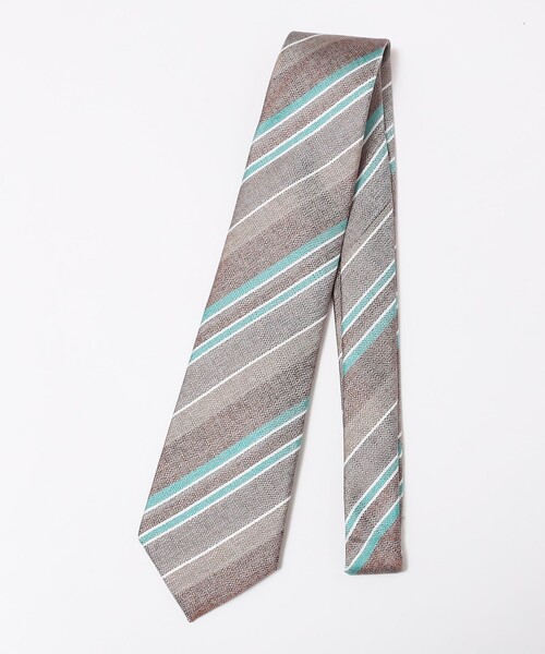 SHIPS: メランジ バスケット パステル ストライプ ネクタイ