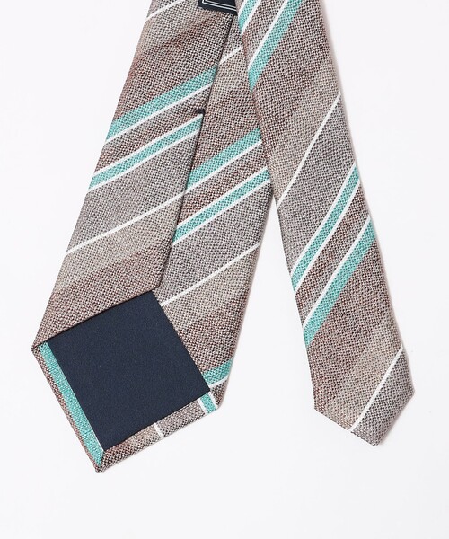 SHIPS: メランジ バスケット パステル ストライプ ネクタイ