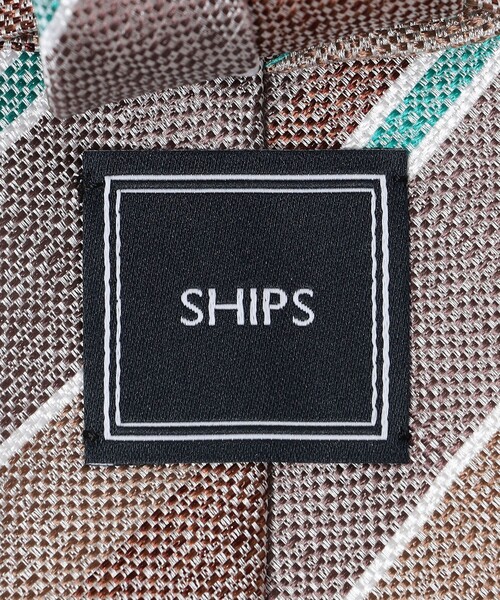 SHIPS: メランジ バスケット パステル ストライプ ネクタイ