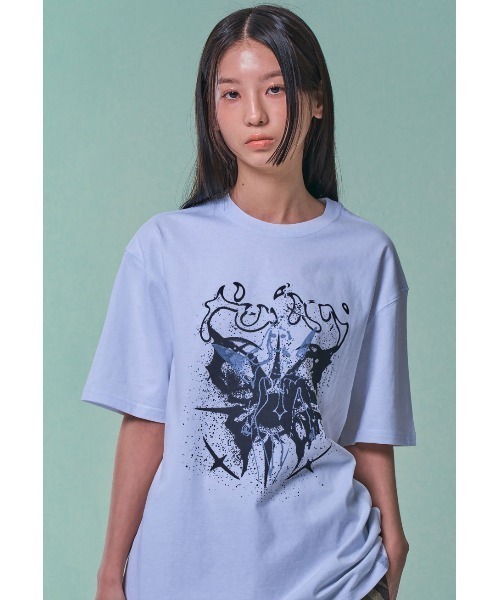 【セール】A'GEM/9 × .kom 『NASTY FANCY CLUB/ナスティーファンシークラブ』 NEBULA FOG TEE/ネビュラ Tシャツ（Tシャツ/カットソー）｜NASTY FANCY CLUB（ナスティーファンシークラブ）