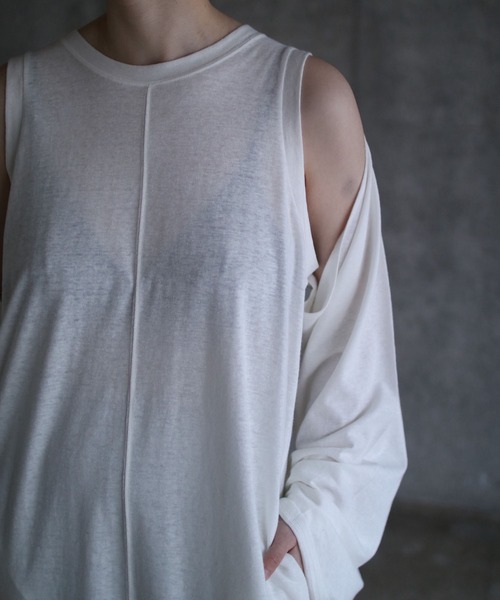 k3&co.(ケイスリーアンドコー)の「Multiple Ways Dress(ワンピース・レディース・チャコール/オフホワイト・ONE SIZE)」の10枚目の写真