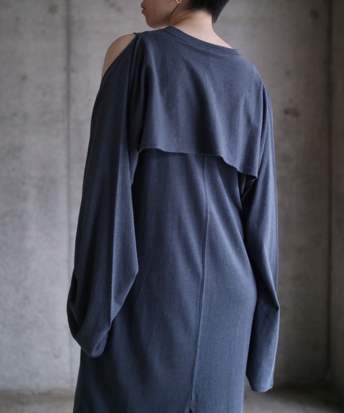 k3&co.(ケイスリーアンドコー)の「Multiple Ways Dress(ワンピース・レディース・チャコール/オフホワイト・ONE SIZE)」の21枚目の写真