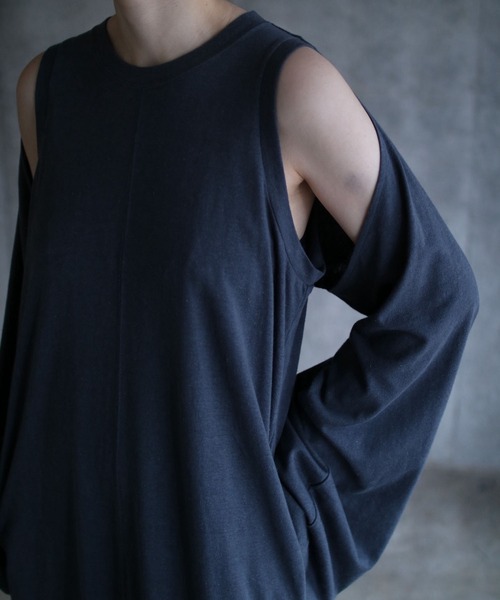 k3&co.(ケイスリーアンドコー)の「Multiple Ways Dress(ワンピース・レディース・チャコール/オフホワイト・ONE SIZE)」の22枚目の写真