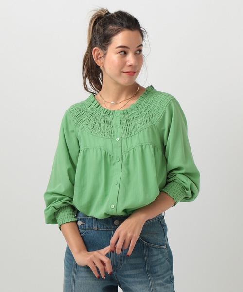 BAYFLOW(ベイフロー)の「オフショルブラウス(シャツ/ブラウス・レディース・グリーン/ブラック/オフホワイト・FREE)」の13枚目の写真