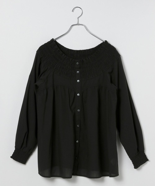 BAYFLOW(ベイフロー)の「オフショルブラウス(シャツ/ブラウス・レディース・グリーン/ブラック/オフホワイト・FREE)」の15枚目の写真
