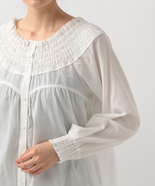 BAYFLOW(ベイフロー)の「オフショルブラウス(シャツ/ブラウス・レディース・グリーン/ブラック/オフホワイト・FREE)」の21枚目の写真