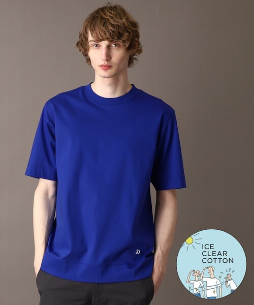 【接触冷感抗菌防臭消臭】ICE CLEAR COTTON オーバーフィットTシャツ 接触冷感/抗菌防臭/消臭】ICE CLEAR COTTON オーバーフィットT