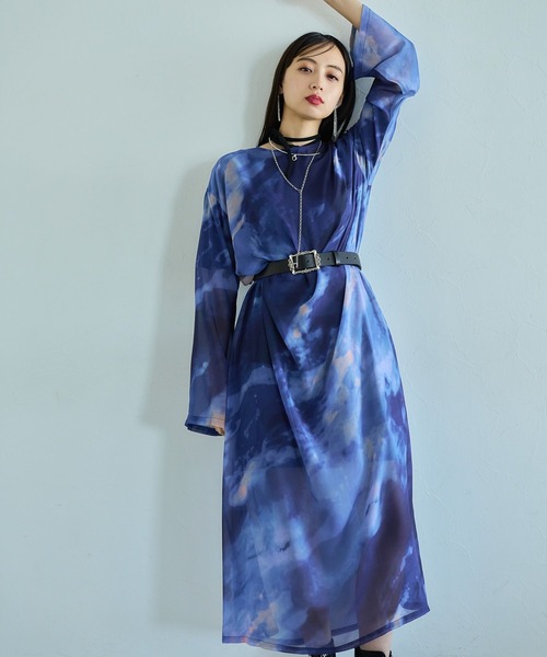 定番のお歳暮＆冬ギフト HARE（ハレ）の「シアーマーブルガラワンピース(HARE ワンピース