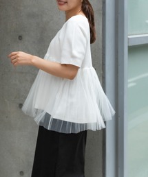 SENSE OF PLACE by URBAN RESEARCH | チュールドッキングペプラムセーター(Tシャツ/カットソー)