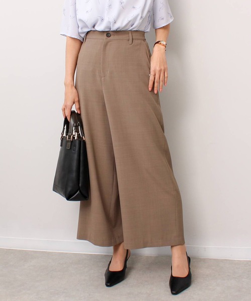 fleur by mint breeze(フルールバイミントブリーズ)の「【L~5L 大きいサイズ】 ストレッチ 麻調 ワイド パンツ セットアップ可能(その他パンツ・レディース・カーキ/ブラック・5L/4L/3L/LL/L)」の3枚目の写真