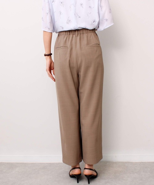 fleur by mint breeze(フルールバイミントブリーズ)の「【L~5L 大きいサイズ】 ストレッチ 麻調 ワイド パンツ セットアップ可能(その他パンツ・レディース・カーキ/ブラック・5L/4L/3L/LL/L)」の16枚目の写真