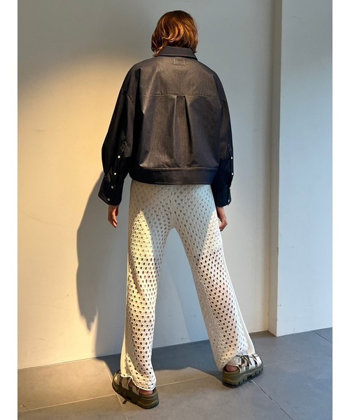 emmi（エミ）の「ウォッシャブル袖ボリュームブラウス（シャツ/ブラウス・レディース・オフホワイト/インディゴブルー/ストライプ・FREE）」の17枚目の写真