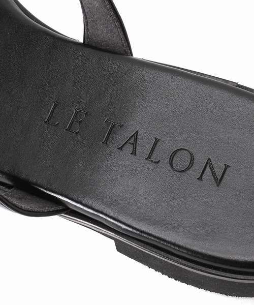 LE TALON メタルサムリングサンダル 黒 ル タロン LE TALON 《追加予約》メタルサムリングサンダル